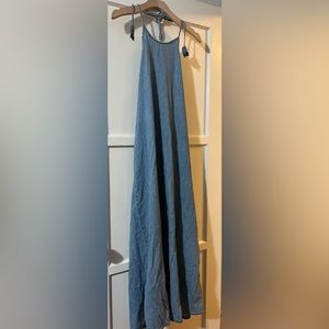 Blue Maxi Halter Dress